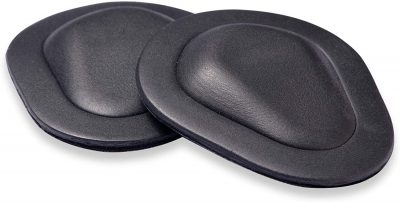 2 black circular pads