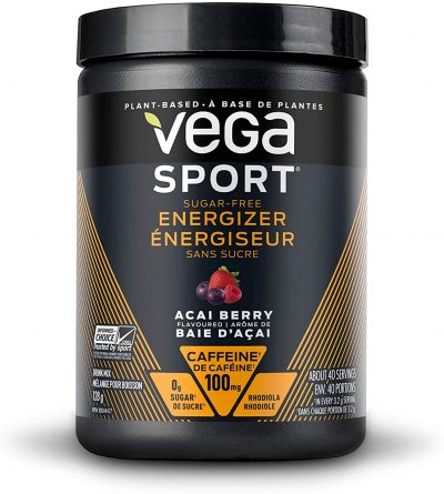 vega pre-workout energizer acai berry w/ caffeine