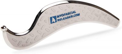 small metal ellipse shaped myofascial release tool